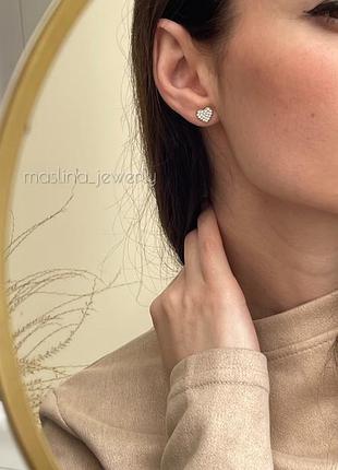 Сережки сердечка