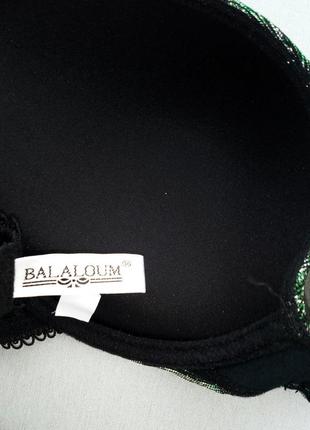 Комплект нижньої білизни balaloum чорно зелений з люрексом 70b, c 80b, c6 фото