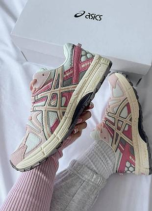 Женские кроссовки asics gel-kahana 8 marathon running pink / аксикс гел-камана 8 марафон ранинг розовые с белым