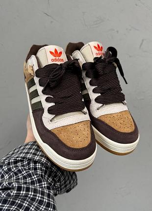 Кроссовки adidas forum 84 low brown 3