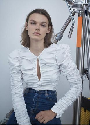 Блуза драпированная "zara"