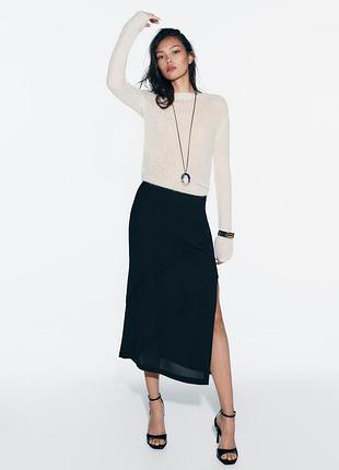 Новая юбка из крепа zara p.xl