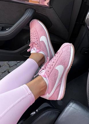 Женские кроссовки nike cortez vintage suede pink