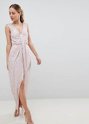 Шикарне плаття декороване паєтками asos disign