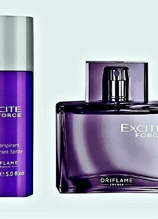 Набор для мужчин excite force oriflame туалетная вода и дезодорант спрей.