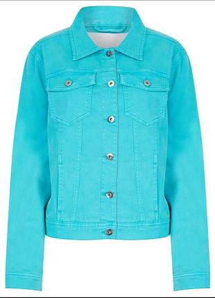 Шикарний яскравий бавовняний піджак із кишенями джинсовка пог-60 см