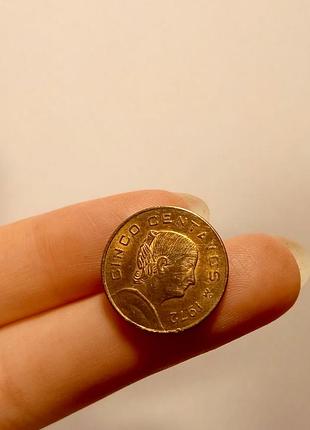 Монета мексика 5 сентаво 1972 года