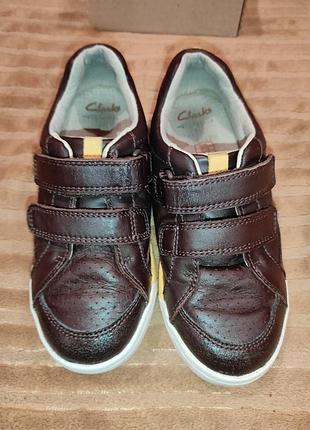 Кеди нат.шкіра clarks на липучках кросівки для хлопчика