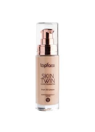 Тональный матирующий крем top face skin twin 002
