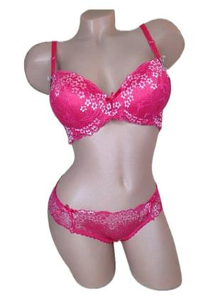 Комплект нижньої білизни rosa junio яскраво-рожевий м (85/в)