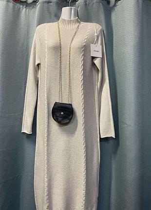 Платье трикотажное свечение, воротник «стоечка»