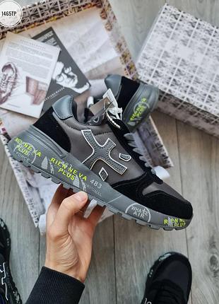 Мужские кроссовки premiata mick black/grey 2