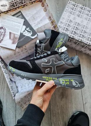 Мужские кроссовки premiata mick black/grey 3