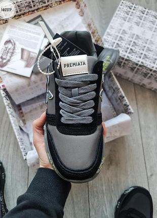 Мужские кроссовки premiata mick black/grey 4