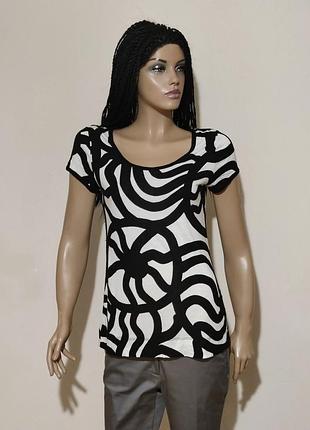 Marimekko h&amp;m віскозна футболка з принтом /11871/