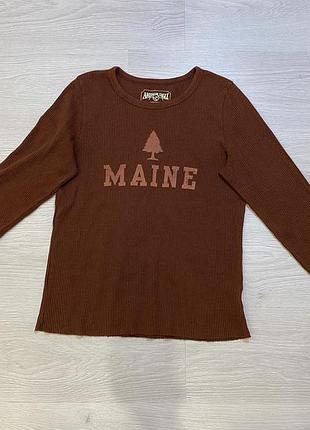 Шоколадный лонгслив american eagle, m