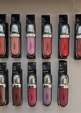 Блеск kiko milano 3d в ассортименте