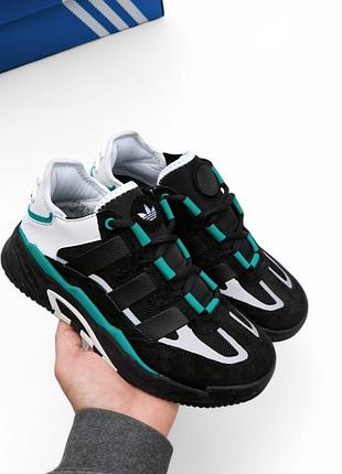 Кроссовки adidas sandal черные с зеленым