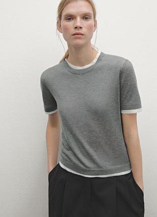 Футболка massimo dutti сіра