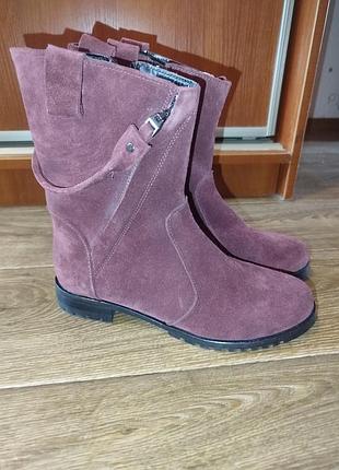 Ботинки демисезонные замша