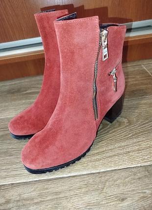 Ботинки демисезонные замша