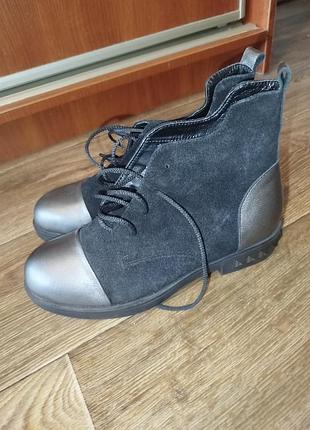 Ботинки демисезонные замша/кожа