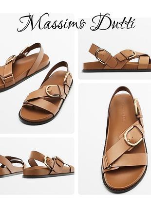 Кожаные обалденные босоножки/сандали massimo dutti с лимитированной коллекции.