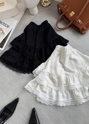 Юбка с кружевом