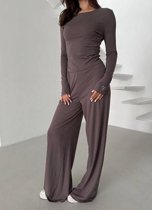 Спортивний костюм беж шоколад какао