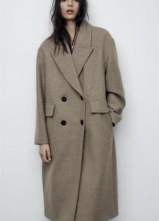Пальто шерстяне zara