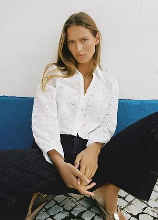Рубашка с ажурной перфорацией