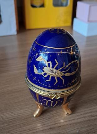Яйце фаберже скринька шкатулка знак зодіаку скорпіон