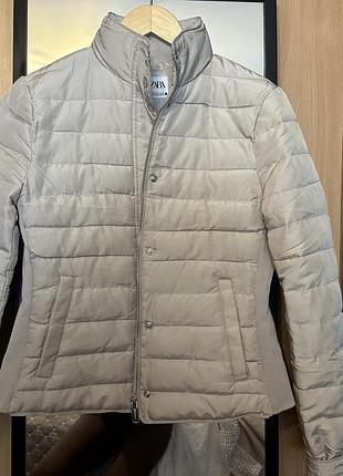 Zara куртка женская пуфер стеганный