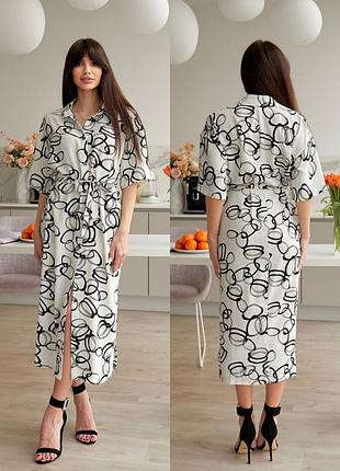 Платье миди хлопок❤8 фото