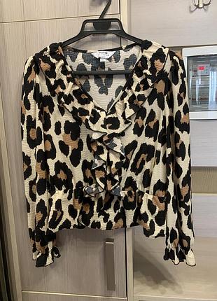 Кофтинка блуза принт леопард