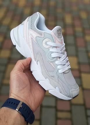 Кроссовки adidas astir серые с розовым