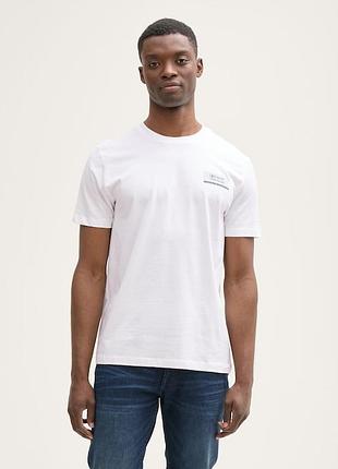 Біла чоловіча футболка tom tailor