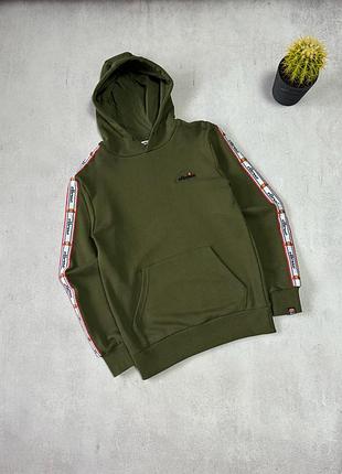 Худи с лампасами мужское ellesse (оригинал) кофта толстовка кенгурушка
