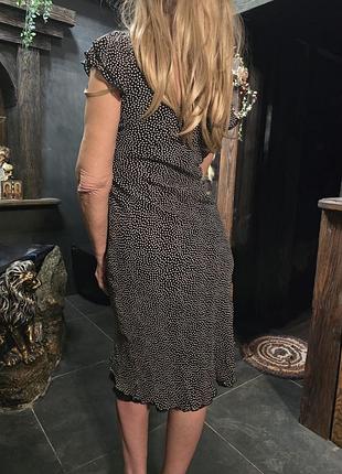Платье из вискозы винтажное marylin anselm for hobbs миди в горошек4 фото
