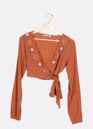 Жовтогаряча (оранжева) накидка pull&amp;bear