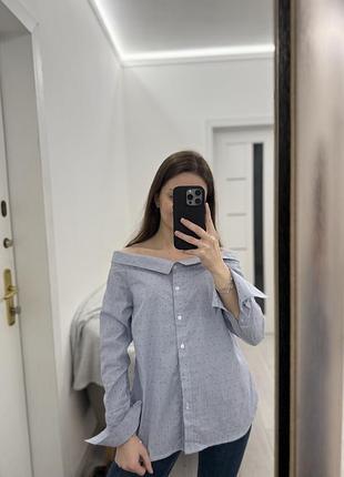 Рубашка со спущенным воротником new look