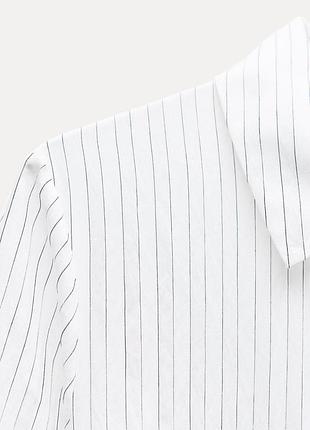 Сукня сорочка міді в смужку zara - m, l - маломірить5 фото