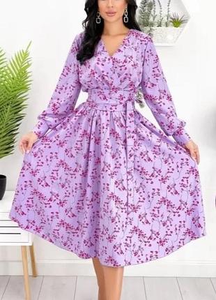 Платье праздничное в цветочный принт