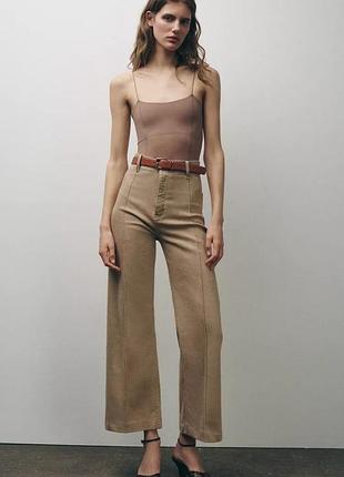 Джинси жіночі коричневі zara new