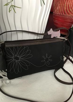 Сумка-багет из нейлона и кожи radley - с короткой ручкой, кросс-боди,черная