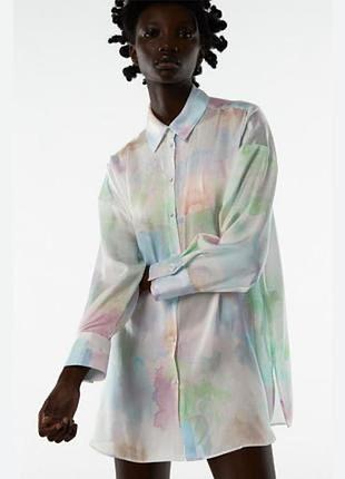 🥰 атласная рубашка boohoo (нюанс)