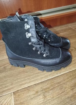 Ботинки демисезонные кожа/замша