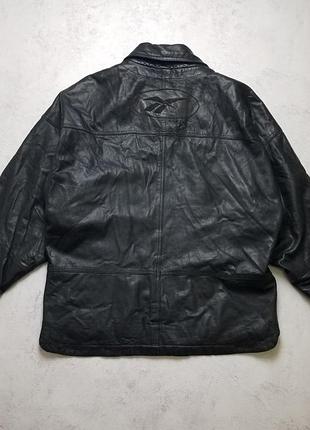 Шкіряна куртка vintage reebok oiled lamb nappa leather jacket