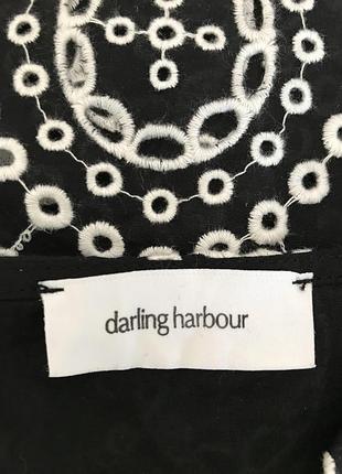 Новое (без этикетки) очень красивое черное платье с белой прошвой от darling harbour, разм укр 50-527 фото