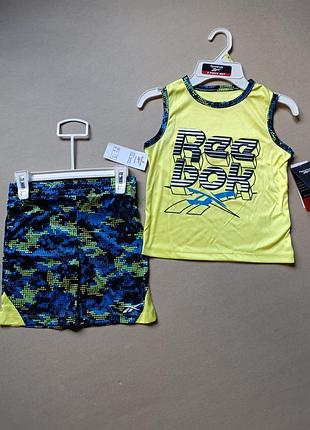 Спортивний костюм двійка майка з шортаиидля хлопчиків reebok. новий з етикетками оригінал. розмір 3-4роки